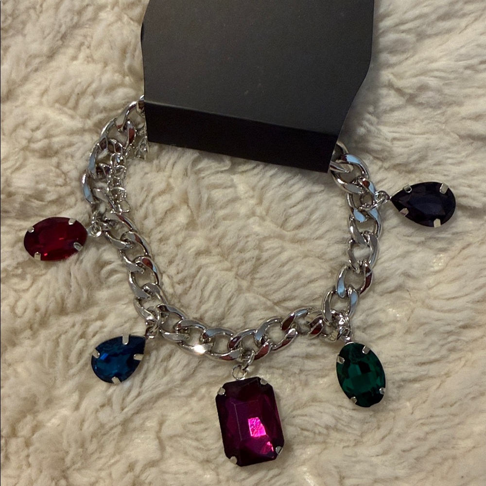 NWT Silver/Multicolor Bracelet - Picture 4 of 4